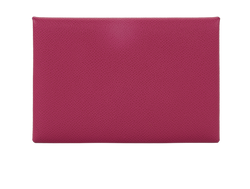 Hermès Calvi Card Holder, Leather, Pink, Y (2020), B, 3*